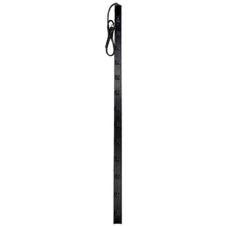 MASTER ELECTRONICS Master Electrician PS-122-4-R3 Black 12 Outlet Metal Power Stick 201672